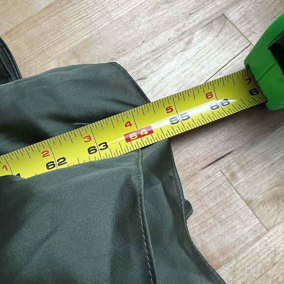 Dessy Collection Size 22 W Whisper Satin One Shoulder Drape Gown Olive Green NWT - Picture 10 of 10